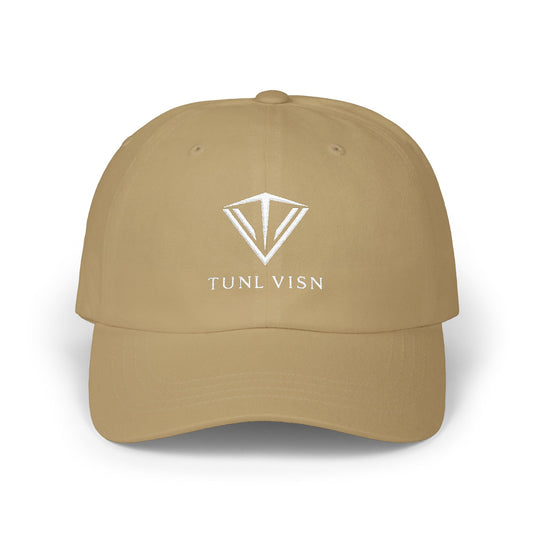 TUNL VISN - FOCUS//001 Dad Hat | Low-Profile Cotton | TV Monogram Embroidery | Minimal Streetwear