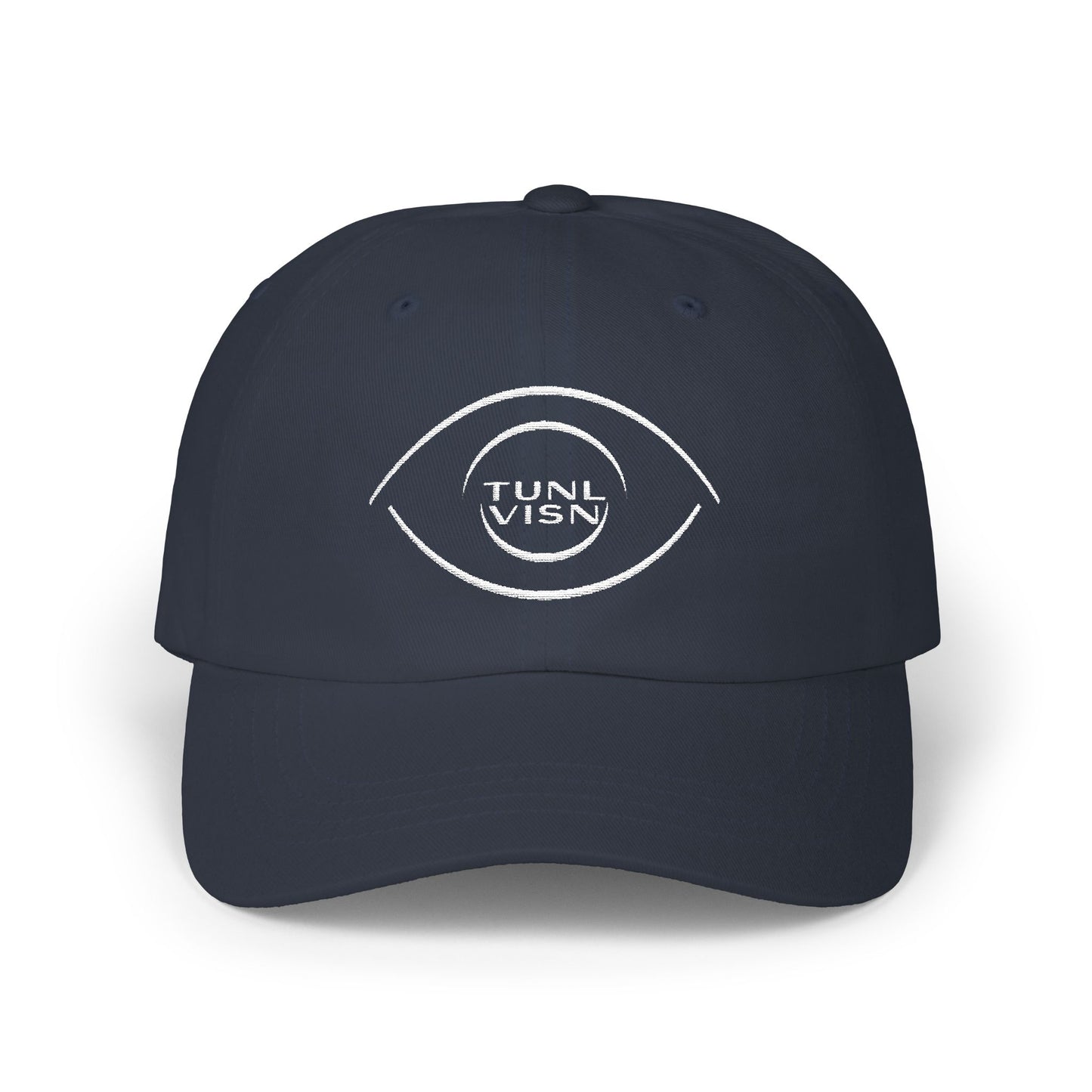 TUNL VISN - FOCUS//001 Dad Hat | Low-Profile Cotton | TV Monogram Embroidery | Minimal Streetwear