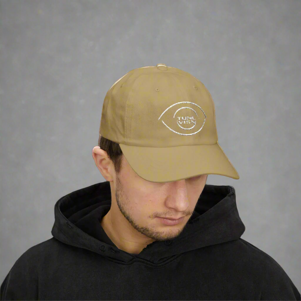 TUNL VISN - FOCUS//001 Dad Hat | Low-Profile Cotton | TV Monogram Embroidery | Minimal Streetwear
