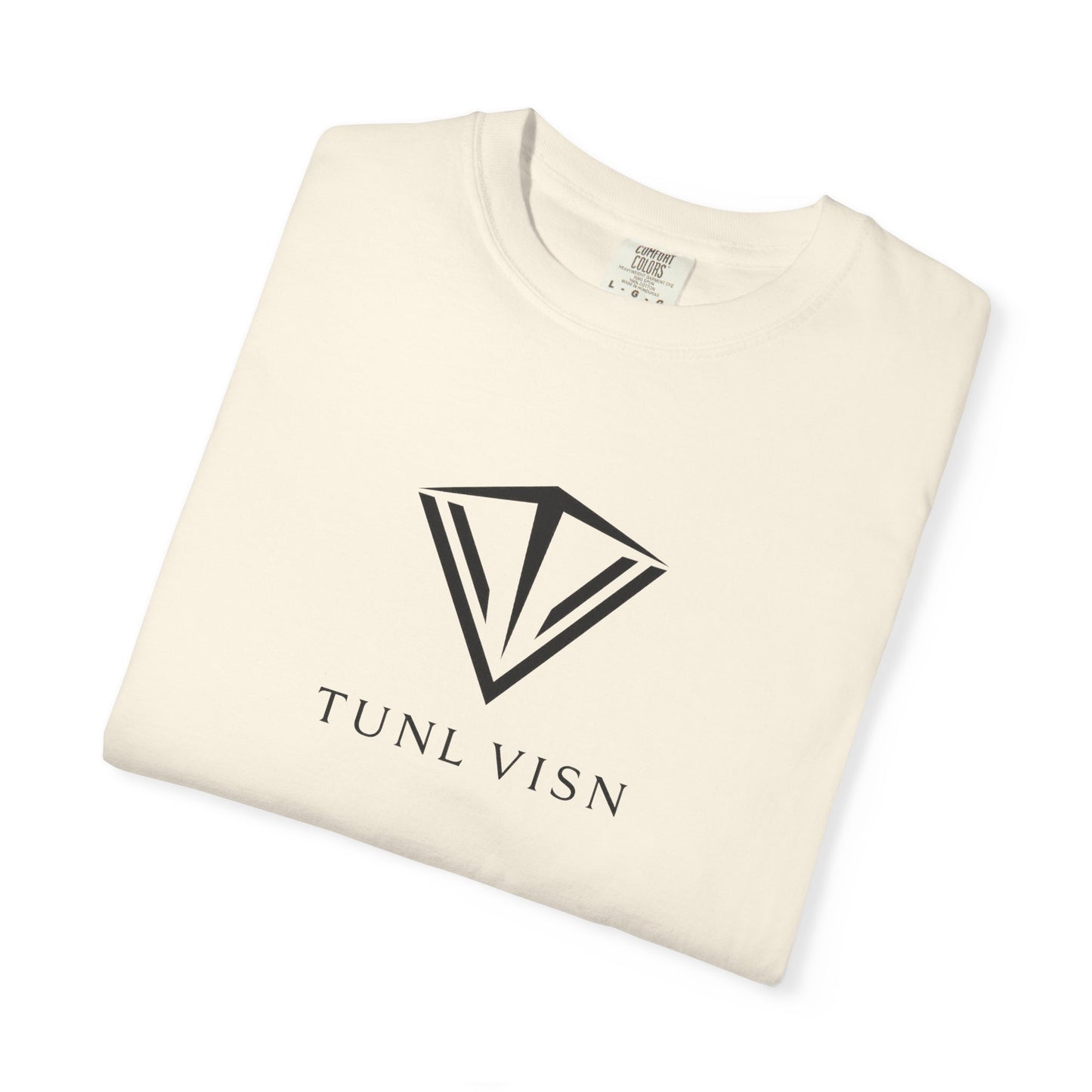 Tunl Visn FOCUS//001 Garment-Dyed Tee | Relaxed Unisex Fit | “FOCUS” Minimal Graphic |
