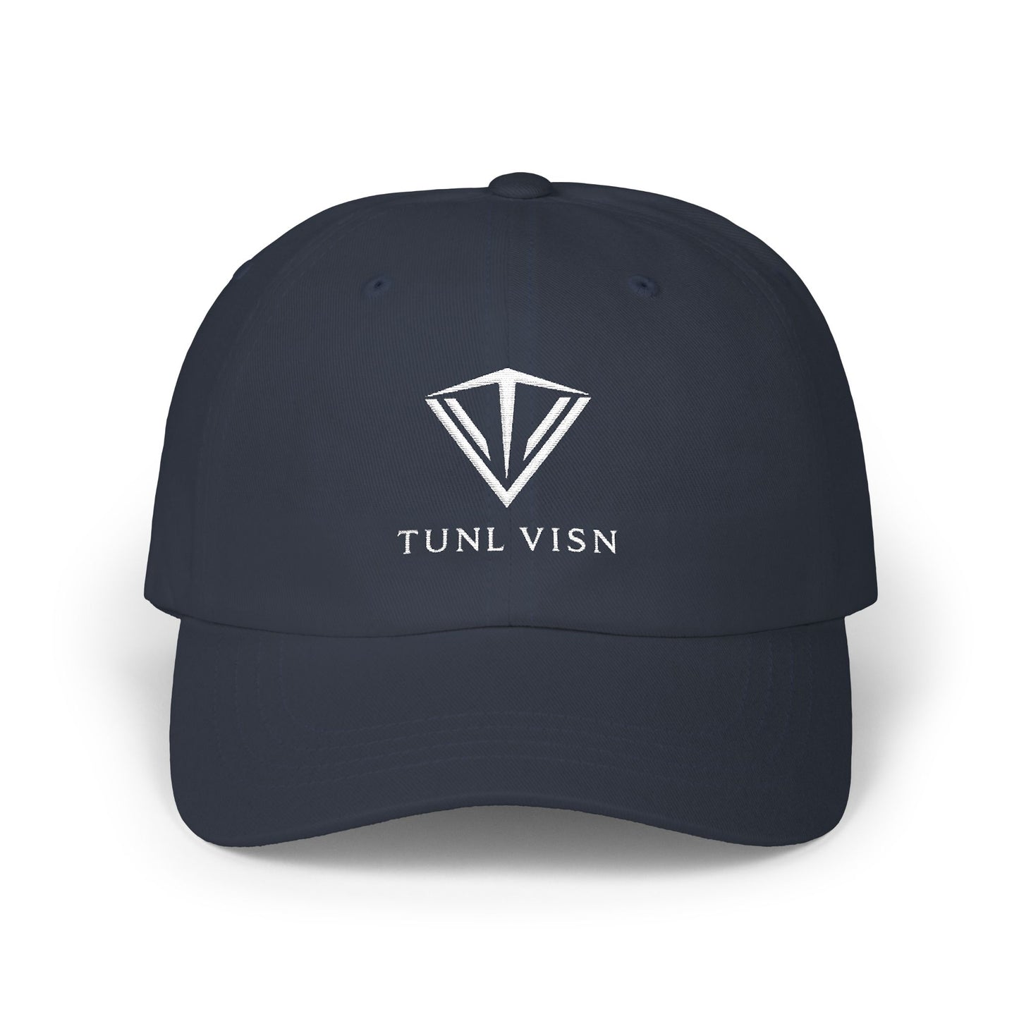 TUNL VISN - FOCUS//001 Dad Hat | Low-Profile Cotton | TV Monogram Embroidery | Minimal Streetwear