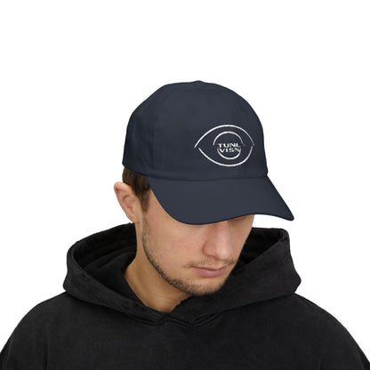 TUNL VISN - FOCUS//001 Dad Hat | Low-Profile Cotton | TV Monogram Embroidery | Minimal Streetwear