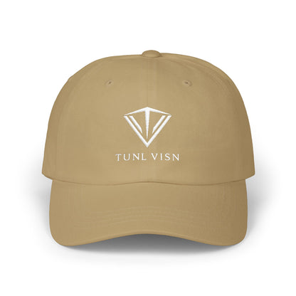 TUNL VISN - FOCUS//001 Dad Hat | Low-Profile Cotton | TV Monogram Embroidery | Minimal Streetwear