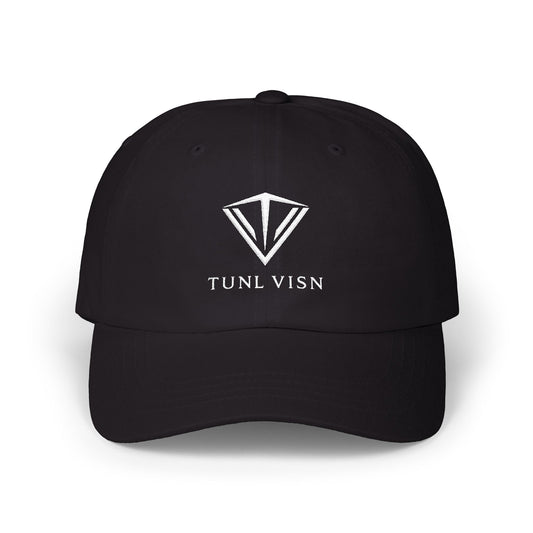TUNL VISN - FOCUS//001 Dad Hat | Low-Profile Cotton | TV Monogram Embroidery | Minimal Streetwear
