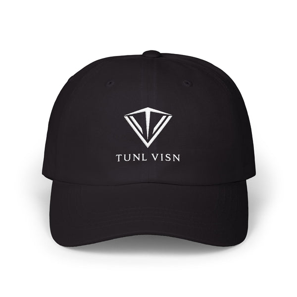 TUNL VISN - FOCUS//001 Dad Hat | Low-Profile Cotton | TV Monogram Embroidery | Minimal Streetwear
