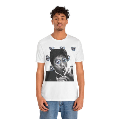 Tunl Visn “Diamond Kingpin” Tee — Miami-noir streetwear with Y2K chrome attitude.