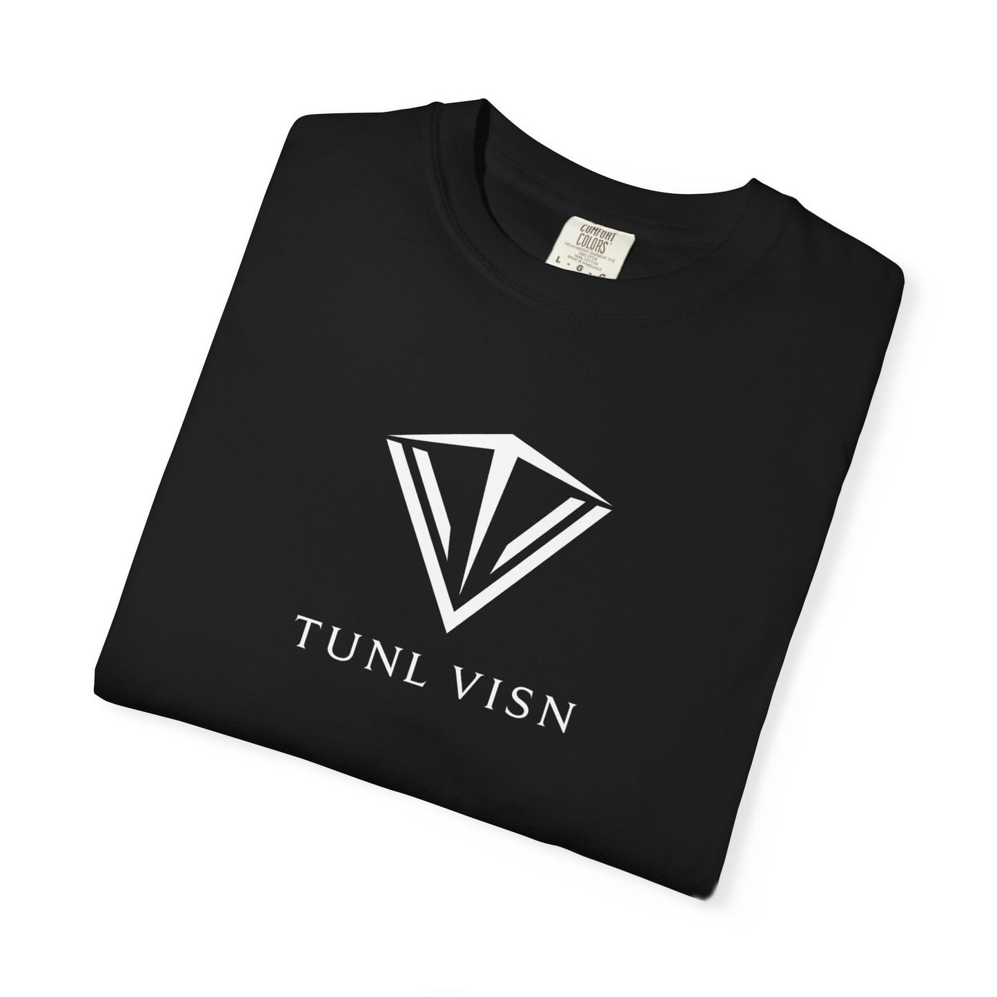 Tunl Visn FOCUS//001 Garment-Dyed Tee | Relaxed Unisex Fit | “FOCUS” Minimal Graphic |